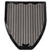 Disposable Urinal Floor Mat, Shield-Shaped, Fresh Blast Scent, Black Non-Slip Perforated Surface, 17.5" x 20.38", 6/Carton