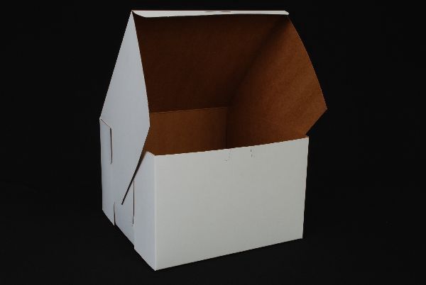 " Bakery Box White, Non-Window, Lock-Corner 100 / cs