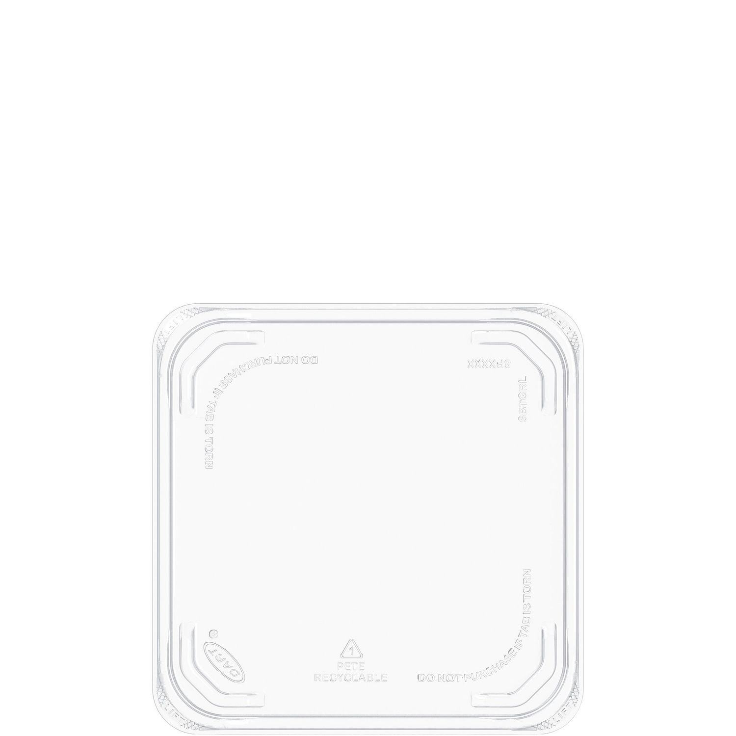 Dart TamperGuard Snack Box Recessed Lids Clear,