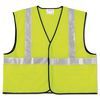 Class 2 Safety Vest, Polyester, X-Large, Fluorescent Lime with Silver Stripe