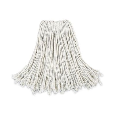 Cut-End Wet Mop Head, Cotton, #24, White 12/Carton