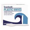 Mediumweight Polystyrene Cutlery, Knife, Plastic, White, 100/Box