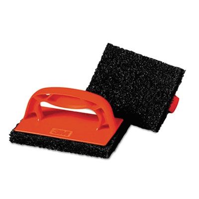 Scotchbrick Griddle Scrubber 9537, 4 x 6, Red/Black, 12/Carton
