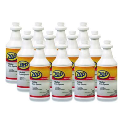 Alkaline Drain Opener, 32 oz Bottle, 12/Carton