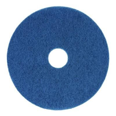 Scrubbing Floor Pads, 14" Diameter, Blue, 5/carton