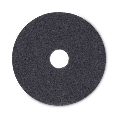 Stripping Floor Pads, 16" Diameter, Black, 5/carton