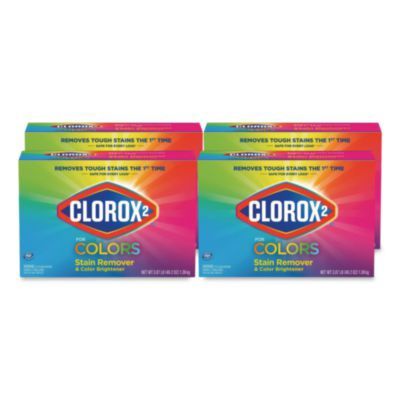 for Colors Stain Remover and Color Brightener Powder, Original Scent, 49.2 oz Box, 4/Carton