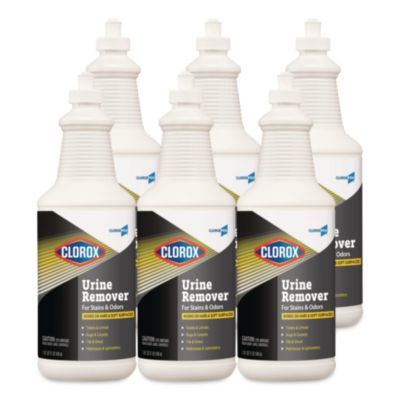 CloroxPro Urine Remover for Stains and Odors, Clean Floral Scent, 32 oz Pull-Top Bottle, 6/Carton