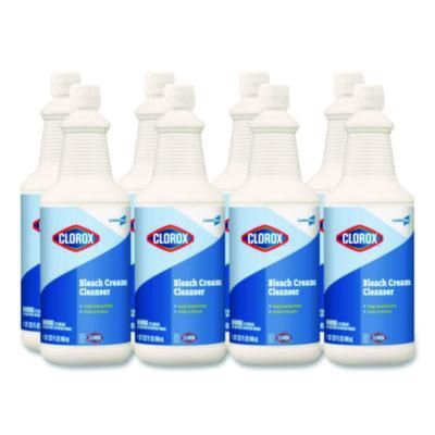 CloroxPro Bleach Cream Cleanser, 32 oz Bottle, 8/Carton