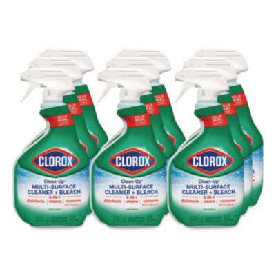 Clean-Up Multi-Surface Cleaner with Bleach, Original Scent, 32 oz Spray Bottle, 9/Carton