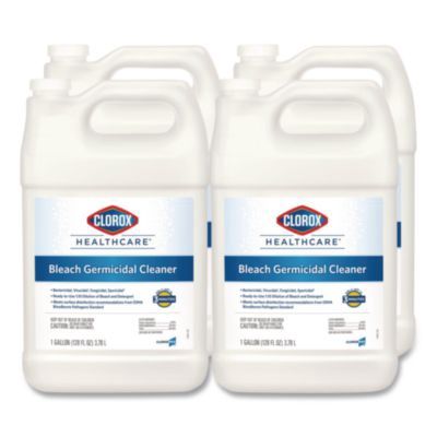 Bleach Germicidal Cleaner, Unscented, 128 oz Refill Bottle, 4/Carton