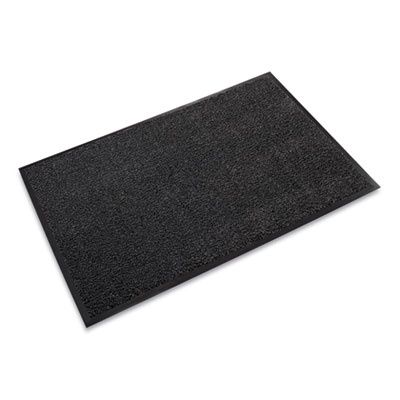 Dust-Star Microfiber Wiper Mat, Rectangular, Charcoal Gray Carpeted Surface, 36" x 10 ft