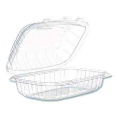 Microwaveable Hinged Containers, ProPlanet Seal, 6.5 x 9 x 3, Clear, Plastic, 300/Carton
