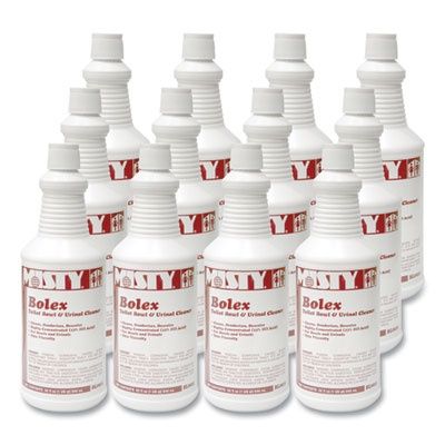 Bolex 23 Percent Hydrochloric Acid Bowl Cleaner, Wintergreen Scent, 32 oz Bottle, 12/Carton