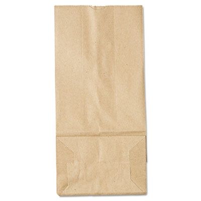 Grocery Paper Bags, 5# Size, 35# Basis Weight, 5.25" x 3.38" x 10.94", Kraft, 500/Bundle