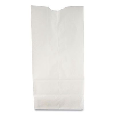 Grocery Paper Bags, 2# Size, 30# Basis Weight, 4.13" x 2.63" x 7.88", White, 500/Bundle