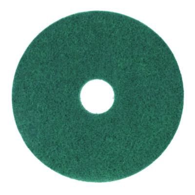 Heavy-Duty Scrubbing Floor Pads, 13" Diameter, Green, 5/carton