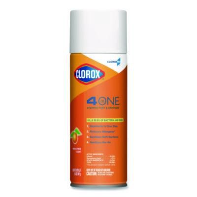 4-in-One Disinfectant and Sanitizer, Citrus Scent, 14 oz Aerosol Spray