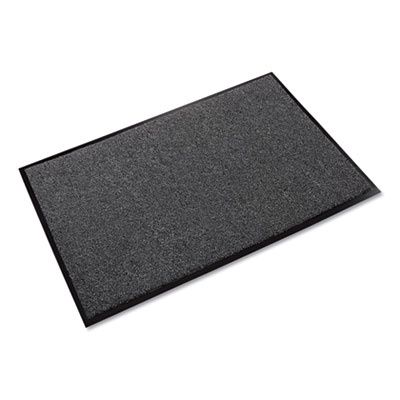 Rely-On Olefin Indoor Wiper Mat, Rectangular, Charcoal Gray Cut Pile Surface, 48" x 72"