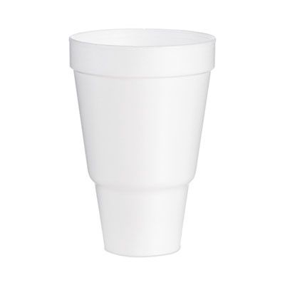 Foam Drink Cups, Tapered Bottom, 32 oz, White, 25/Bag, 20 Bags/Carton