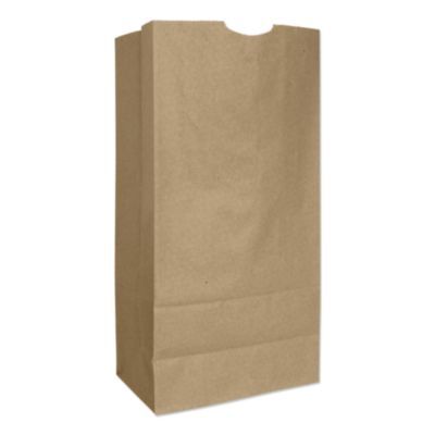 Grocery Paper Bags, 16# Size, Heavy-Duty, 50# Basis Weight, 7.75" x 4.75" x 16", Kraft, 500/Bundle
