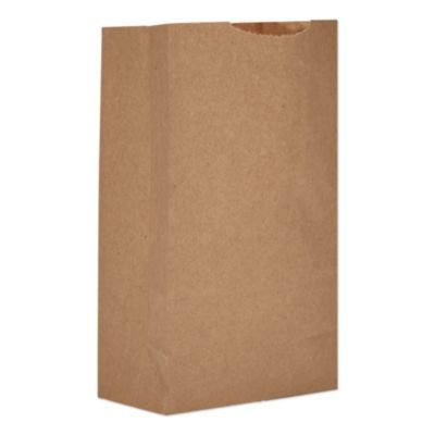 Grocery Paper Bags, 3# Size, Extra-Heavy-Duty, 50# Basis Weight, 4.74" x 2.91" x 8.66", Kraft, 500/Bundle