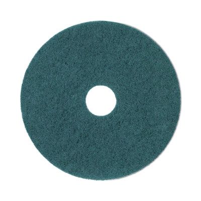 Heavy-Duty Scrubbing Floor Pads, 19" Diameter, Green, 5/carton