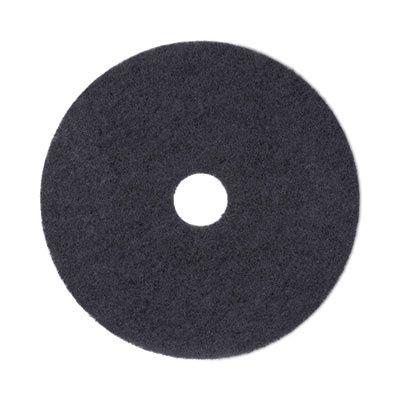 Stripping Floor Pads, 19" Diameter, Black, 5/carton