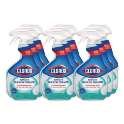 Bathroom Foamer with Bleach, Ocean Mist Scent, 30 oz Spray Bottle, 9/Carton