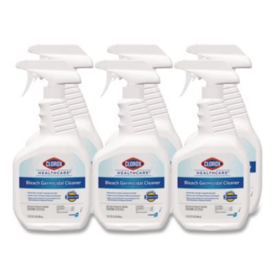 Bleach Germicidal Cleaner, Unscented, 32 oz Spray Bottle, 6/Carton