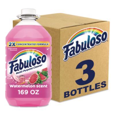Multi-Use Cleaner, Watermelon Scent, 169 oz Bottle, 3/Carton