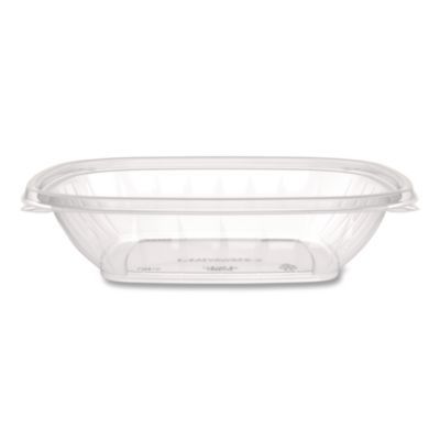 Square Plastic Bowls, 32 oz, 5 x 5 x 1.49, Clear, Plastic, 63 Bowls/Sleeve, 4 Sleeves/Carton