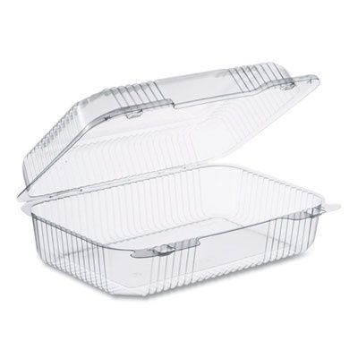 StayLock Clear Hinged Lid Containers, Oblong, 6.81 x 9.4 x 3.1, Plastic, 125/Bag, 2/Carton
