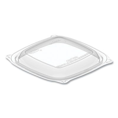 PresentaBowls Pro Clear Square Lids for 8 oz to 16 oz Bowls, 5 x 5 x 1, Clear, Plastic, 63/Bag, 8 Bags/Carton