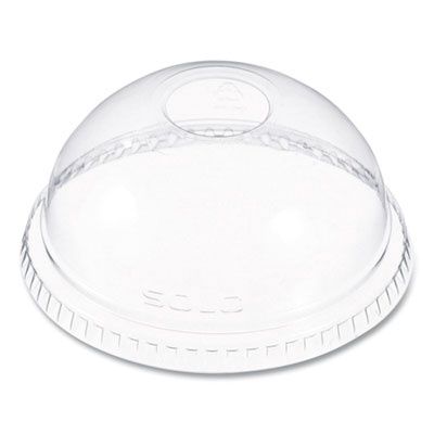 Dome-Top Cold Cup Lids, Fits 16 oz Cold Cups, Plastic, Clear, 1,000/Carton