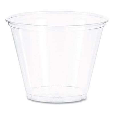 Ultra Clear PET Cups, Squat, 9 oz, Plastic, 50/Bag, 20 Bags/Carton