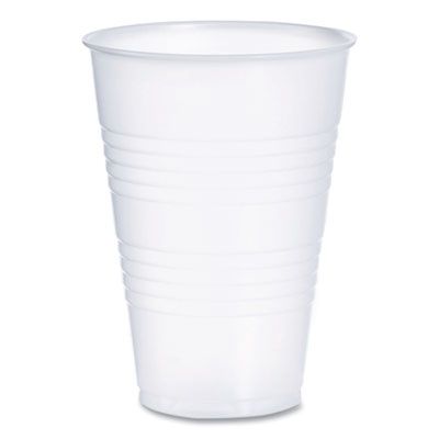 High-Impact Polystyrene Cold Cups, 14 oz, Plastic, Translucent, 50/Sleeve, 20 Sleeves/Carton