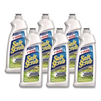 Antibacterial Surface Cleanser with Bleach, Commercial, 36 oz Bottle, 6/Carton