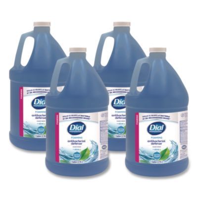 Antibacterial Defense Foaming Hand Wash Refill, Plus Aloe Formula, Spring Water Scent, 1 gal, 4/Carton