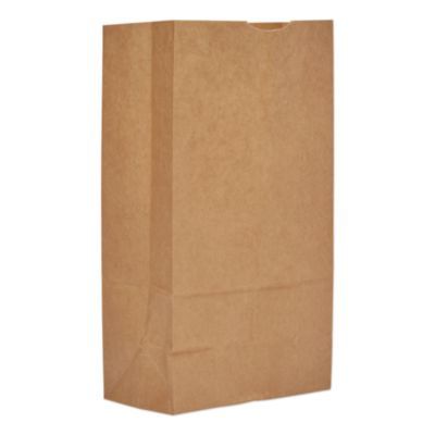 Grocery Paper Bags, 12# Size, 50# Basis Weight, 7" x 4.38" x 13.75", Kraft, 500/Bundle