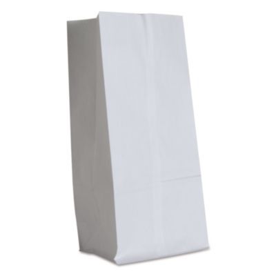 Grocery Paper Bags, 16# Size, 40# Basis Weight, 7.75" x 4.75" x 16", White, 500/Bundle