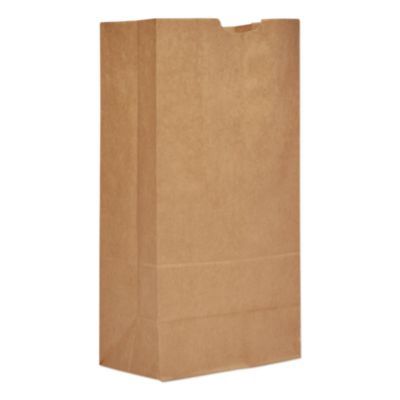 Grocery Paper Bags, 20# Size, Extra-Heavy-Duty, 60# Basis Weight, 8.25" x 5.25" x 16.13", Kraft, 500/Bundle
