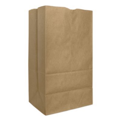 Grocery Paper Bags, 25# Squat Size, Extra-Heavy-Duty, 60# Basis Weight, 8.25" x 5.25" x 16.13", Kraft, 500/Bundle