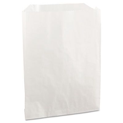 Grease-Resistant Single-Serve Bags, 6" x 0.75" x 7.25", White, 2,000 Bags/Carton