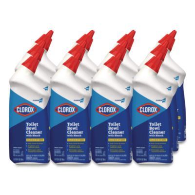 Clorox Pro Toilet Bowl Cleaner with Bleach, Fresh Scent, 24 oz Bottle, 12/Carton