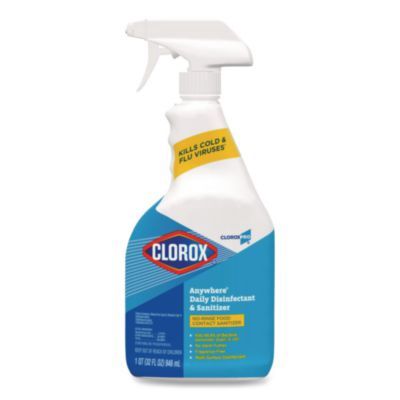 CloroxPro Anywhere Daily Disinfectant and Sanitizer, Unscented, 32 oz Spray Bottle