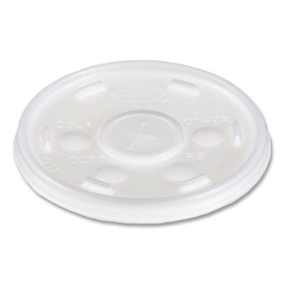 Plastic Cold Cup Lids, Fits 10 oz Cold Cups, Translucent, 100/Pack, 10 Packs/Carton