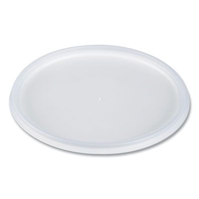 Plastic Lids for Foam Containers, Flat, Vented, Fits 24 oz to 32 oz, Translucent, 100/Pack, 5 Packs/Carton