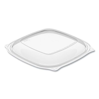 PresentaBowls Pro Clear Square Lids for 24 oz to 32 oz Bowls, 8.5 x 8.5 x 0.5, Clear, Plastic, 63/Bag, 4 Bags/Carton