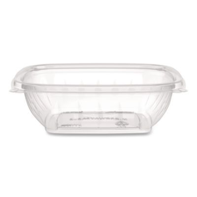 Square Plastic Bowls, 8 oz, 8.5 x 8.5 x 1.51, Clear, Plastic, 63 Bowls/Sleeve, 8 Sleeves/Carton